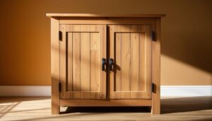 rustic cabinet with reclaimed doors