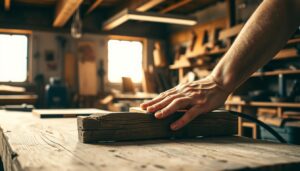 manual sanding techniques for a natural rustic finish