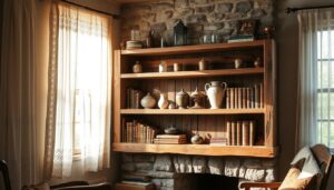 rustic bookshelf for country home decor
