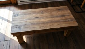 rustic coffee table with a weathered look