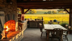 rustic outdoor kitchen design