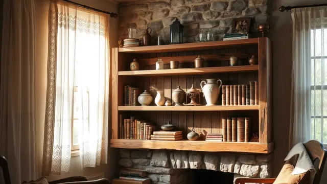 How to Make a Rustic Bookshelf for a Country Home Reading Nook