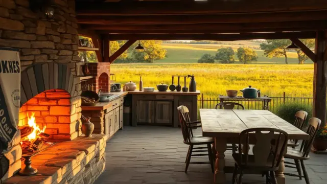 How to Create Your Own Rustic Outdoor Kitchen in a Country Home